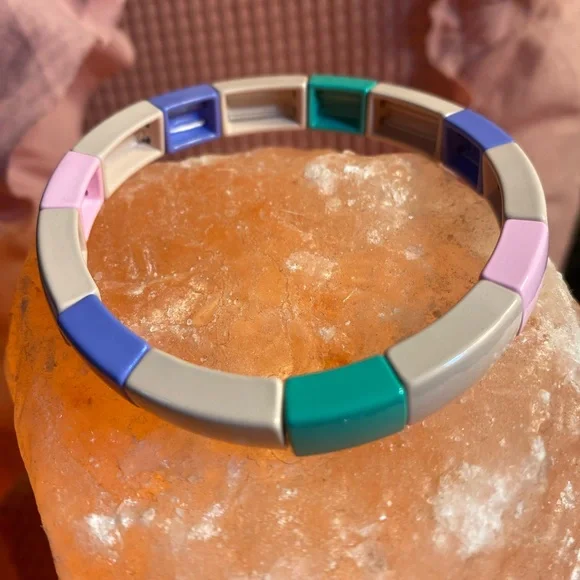 NWT PERFECT VALENTINE FUN PURPLE POPSICLE STRETCH BRACELET ANY AGE - Picture 4 of 8